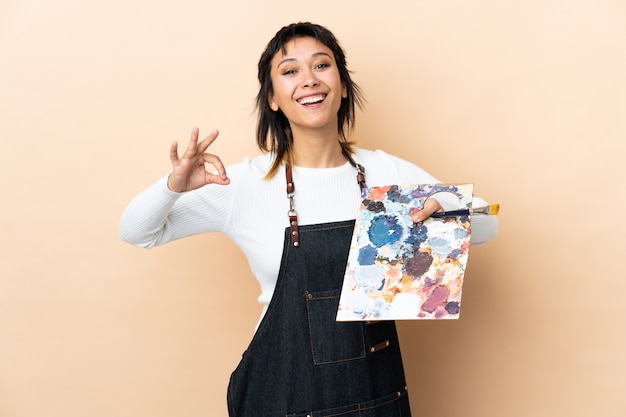 Zadowolony klient z haftem